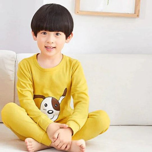 Yellow Pet Print Kids Wear
