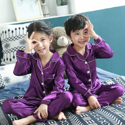 Kids Silk Pajamas Set