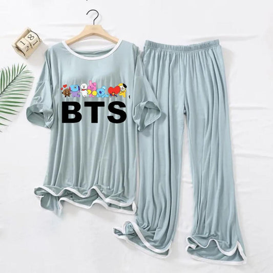 BTS and Catoons Printed Trendy lounge wear for Women