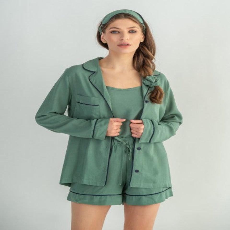 Urban Poshaak 6 PCS WONMEN PAJAMA SET Green