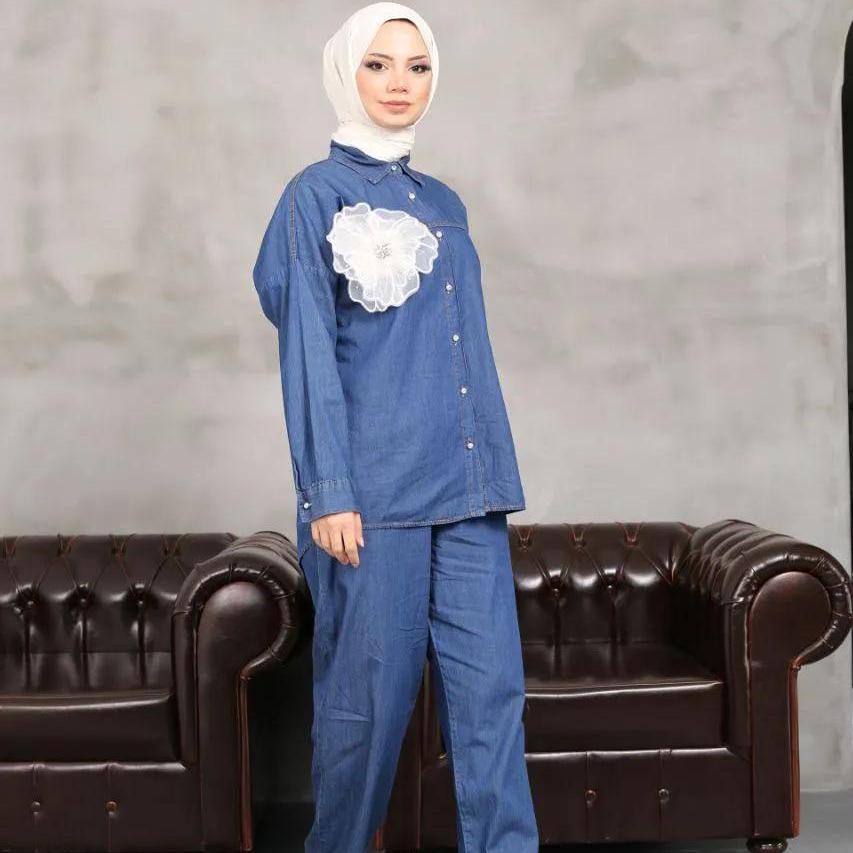Boutonniere 2 Pcs Denim Co-Ord Set
