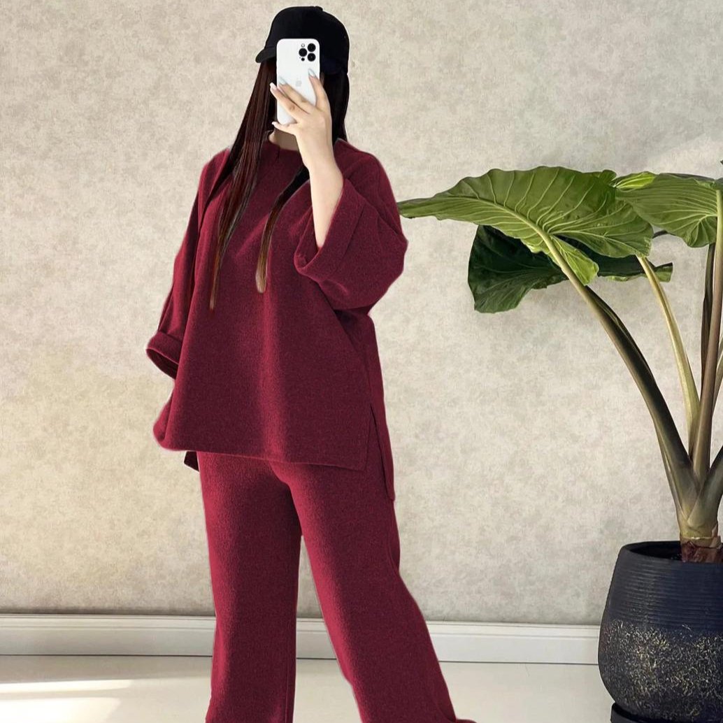 Winter Bottom Cut Style 2 Pcs Outfit